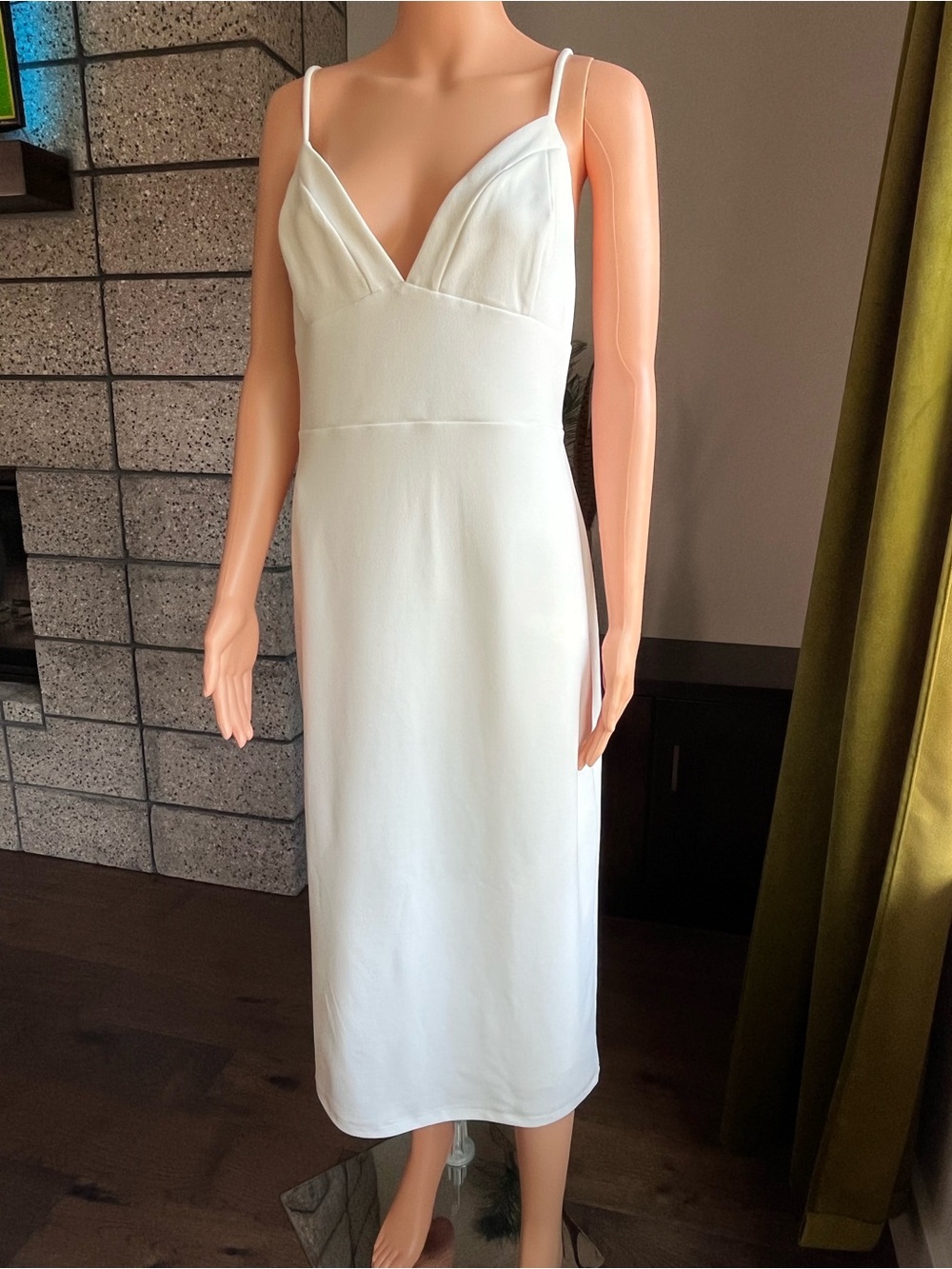 Lulus All In Favor White Backless Bridal Midi Dress XL - Picture 2 of 16